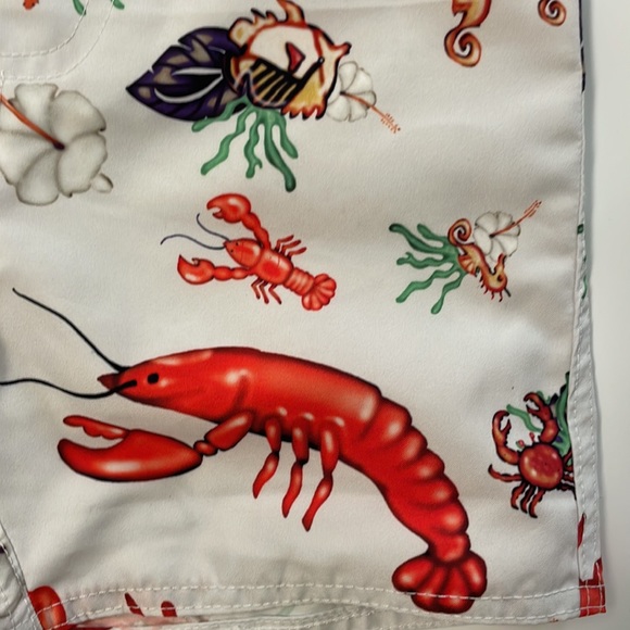 Wes and willy white lobster roll trunk swim shorts boy toddler 3T brand new - Picture 5 of 5